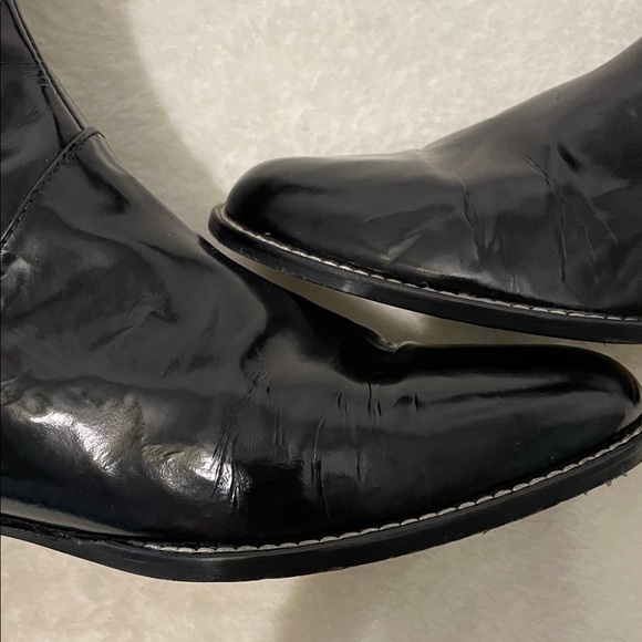 Alberta Ferrttetti Black Patent Leather Boots - Picture 13 of 16